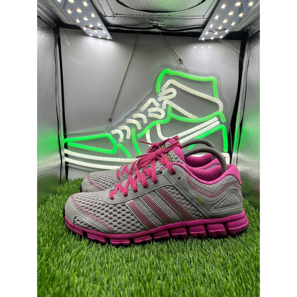 Adidas ClimaCool Women 8.5 Grey Pink‎ Running Shoes Sneakers G56552